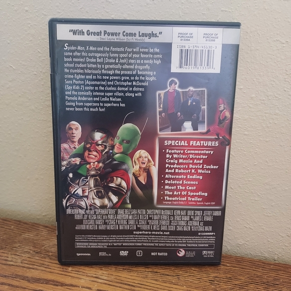 Superhero Movie (DVD, 2008, Extended Edition) Pre-Owned Tested Working - Picture 2 of 2
